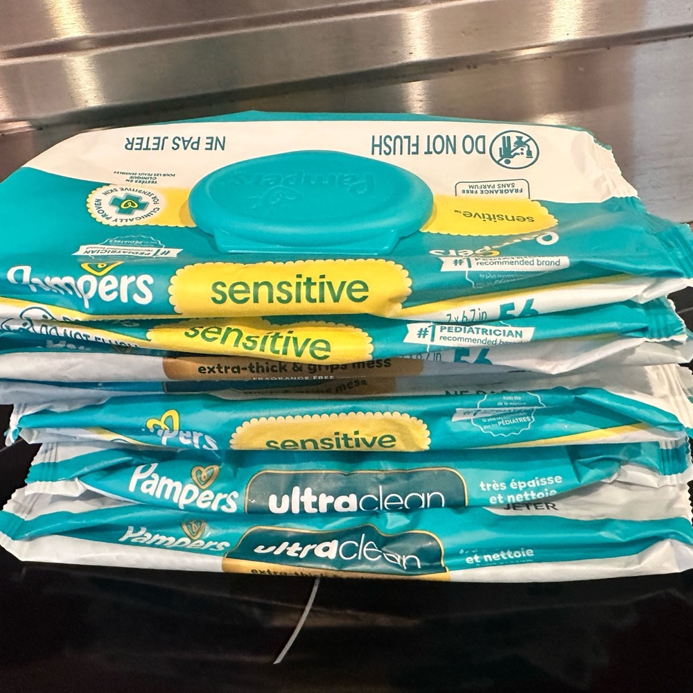 Lot of 10 EMPTY Pampers Naturap Care Baby Wipes for Reborn Nursery Crafting